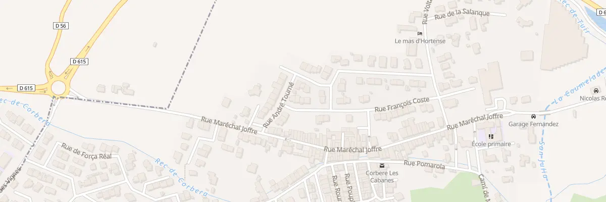 Plan du 12 Rue François Coste à Corbère-les-Cabanes