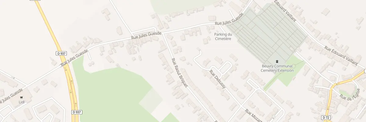 Plan du 442 Rue Raoul Briquet à Beuvry