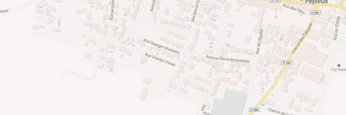 Plan du 22 Rue Georges Brassens à Pépieux