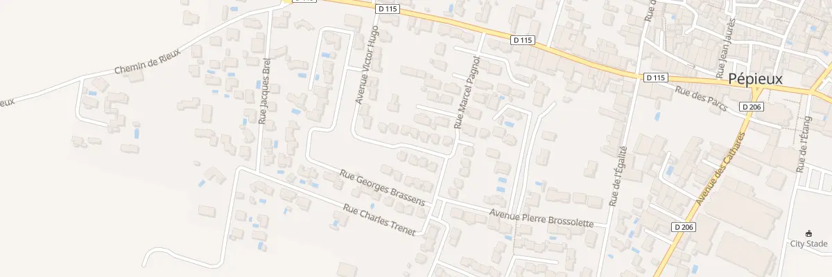 Plan du 42 Rue Victor Hugo à Pépieux