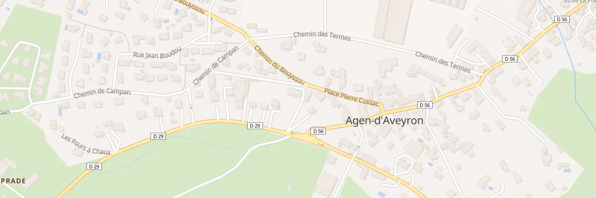 Plan du 1 Che du Bouyssou à Agen-d’Aveyron