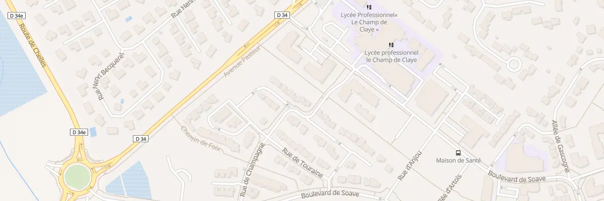 Plan du 21 All de Bretagne à Claye-Souilly