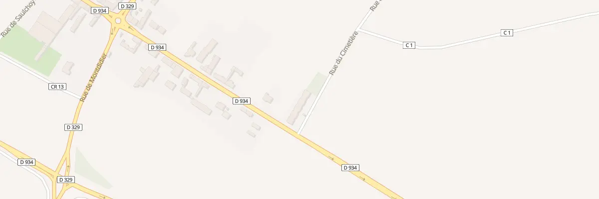 Plan du 1D Rue du Cimetière à Bouchoir