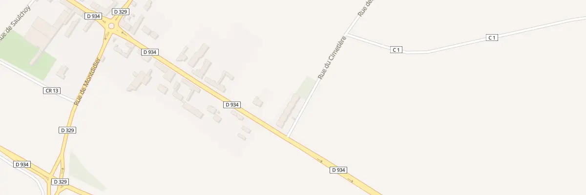 Plan du 1E Rue du Cimetière à Bouchoir