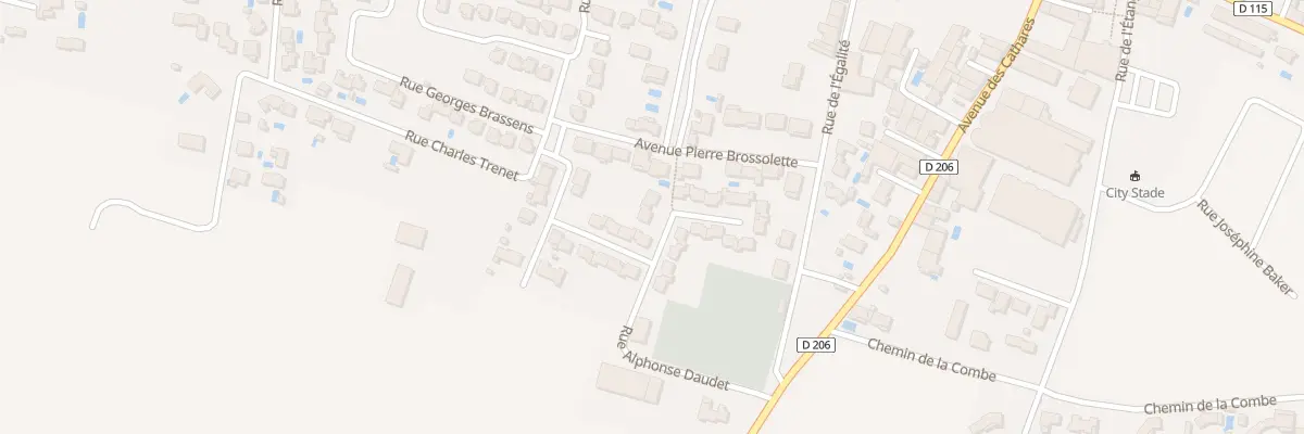 Plan du 17 Rue Alphonse Daudet à Pépieux