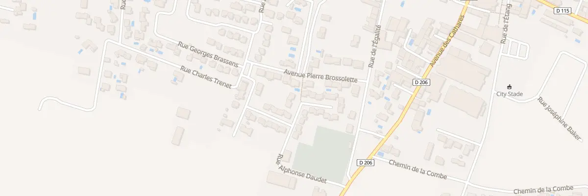 Plan du 16 Rue Alphonse Daudet à Pépieux
