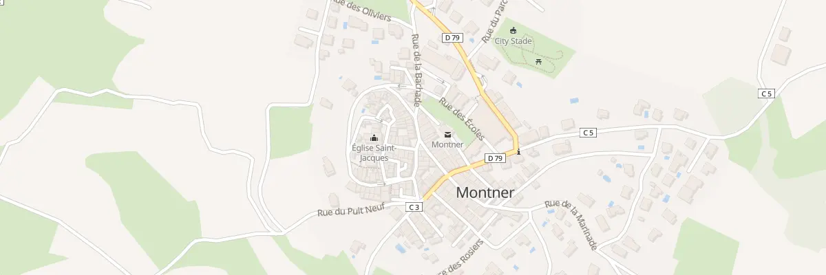 Plan du 1 Pl de la République à Montner