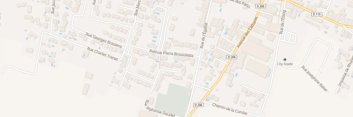 Plan du 12 Rue Pierre Brossolette à Pépieux