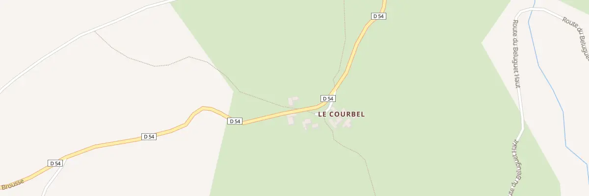 Plan du 5205 Le Courbel à Broquiès