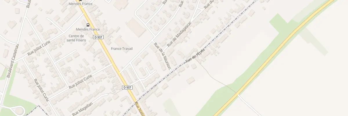 Plan du 2 Rue de la Réunion à Nœux-les-Mines
