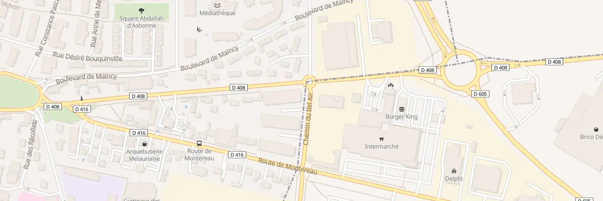 Plan du 23 Rte de Montereau à Melun