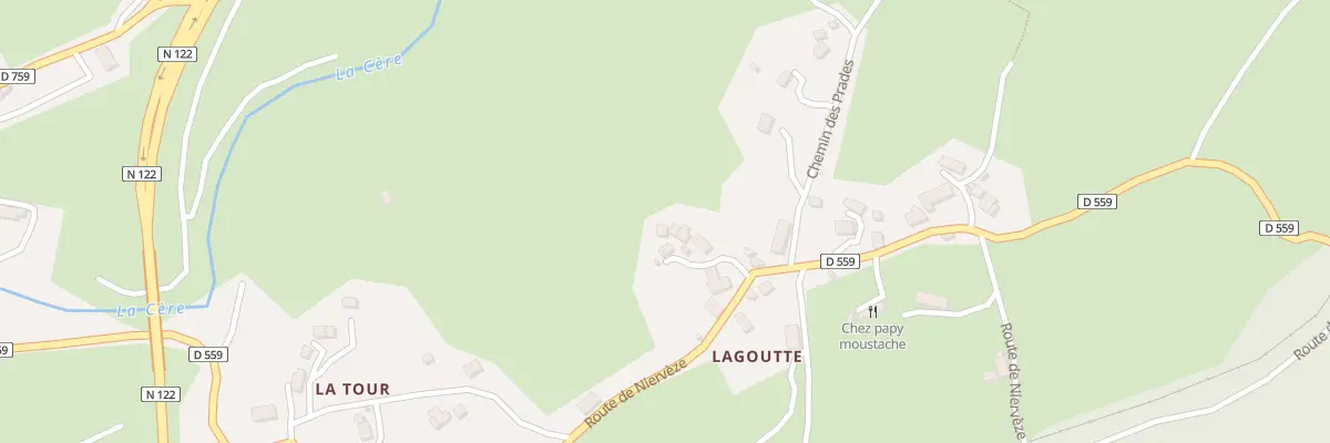 Plan du 5223 Lagoutte à Thiézac