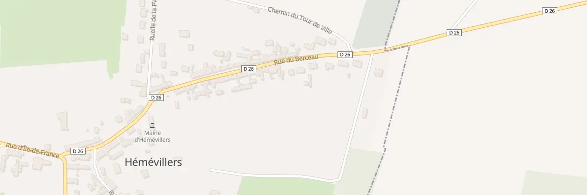 Plan du 391 Rue du Berceau à Hémévillers