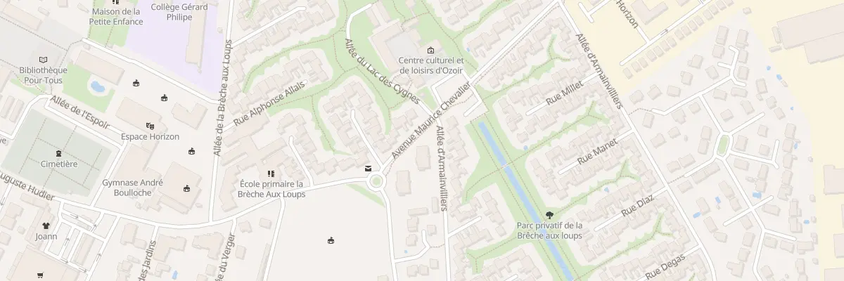 Plan du 10 Av des A. Combattants Af.nord à Ozoir-la-Ferrière