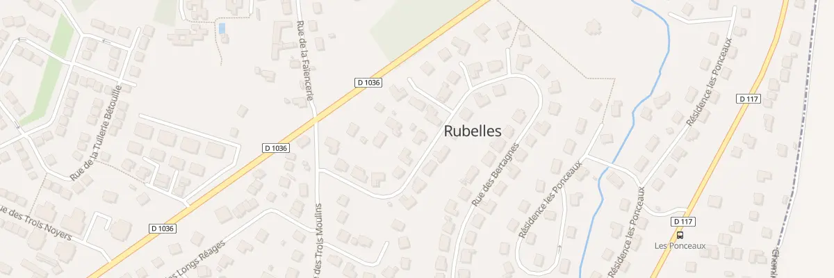Plan du 84 Rue des Bertagnes à Rubelles