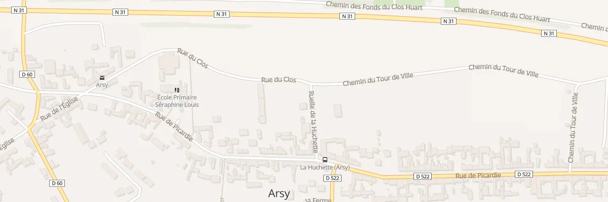 Plan du 9 Rle de la Huchette à Arsy