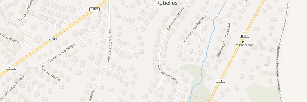 Plan du 33 Rue des Bertagnes à Rubelles