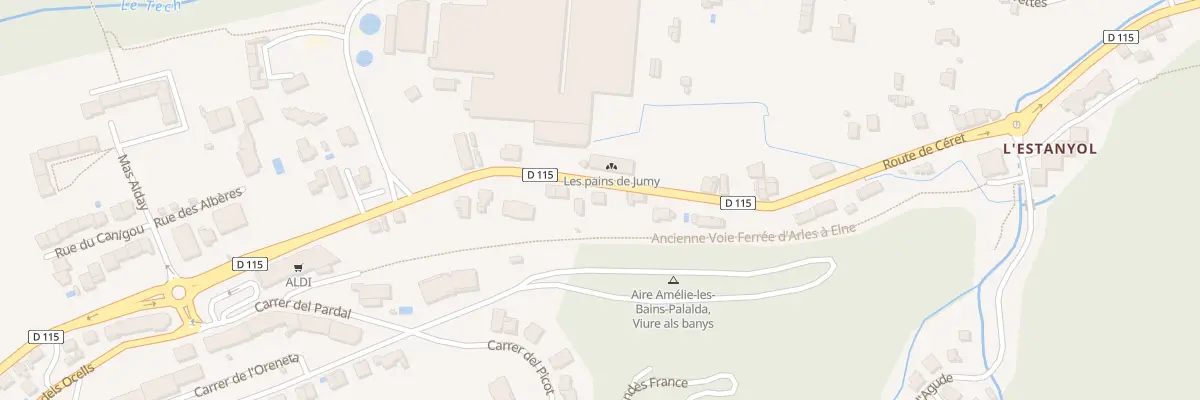 Plan du 12 Rte de Céret à Amélie-les-Bains-Palalda