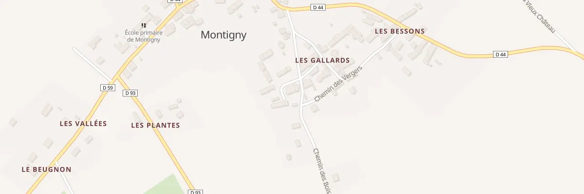 Plan du 33 Le Bourg à Montigny