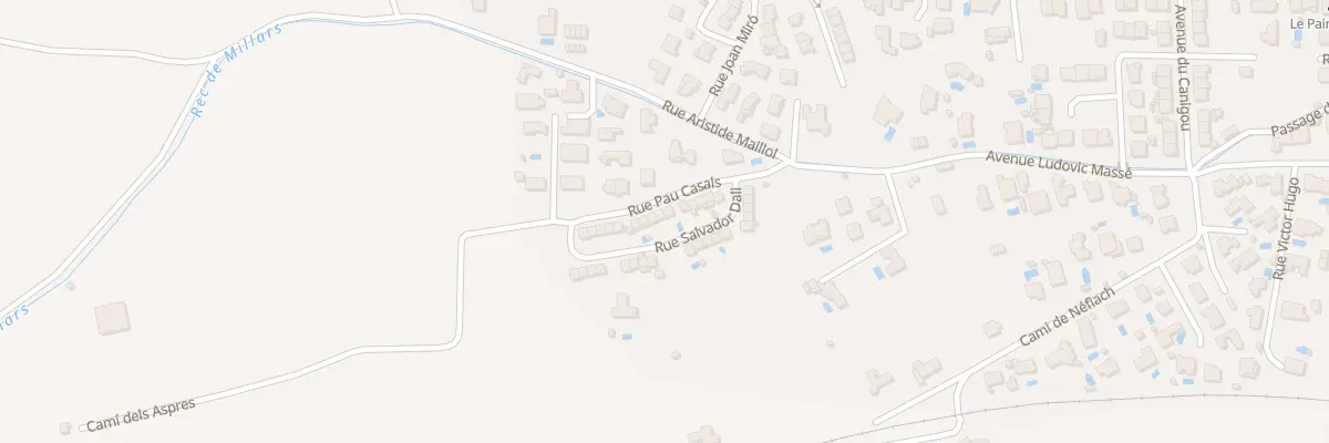 Plan du 13 Rue Pau Casals à Millas