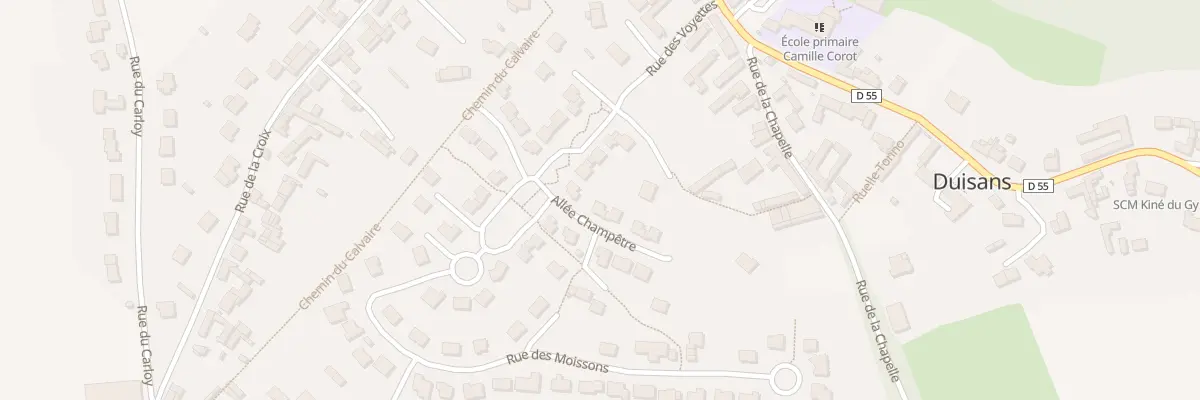 Plan du 3 All Champêtre à Duisans