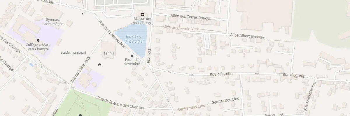 Plan du 961 Rue Foch à Vaux-le-Pénil
