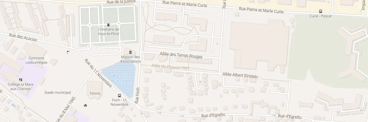 Plan du 10 All des Terres Rouges à Vaux-le-Pénil