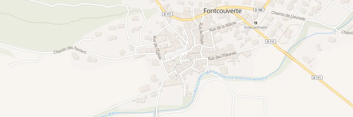 Plan de Pl de la Révolution à Fontcouverte