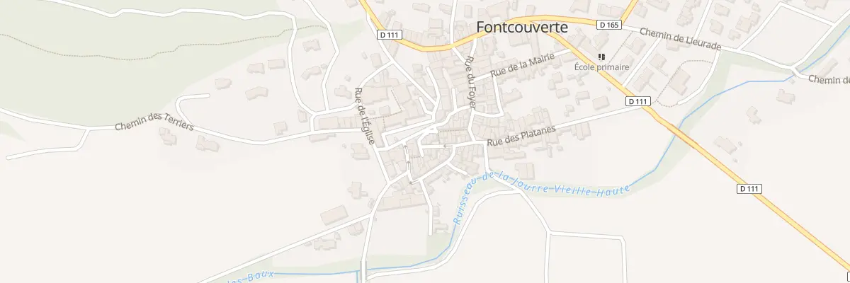 Plan du 12 Rue Jean Cadastrem à Fontcouverte