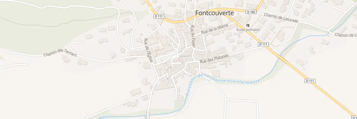 Plan du 14 Rue Jean Cadastrem à Fontcouverte