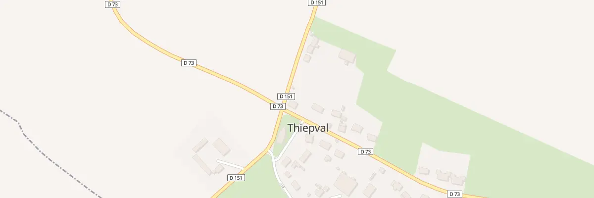Plan du 1 Rte de Pozieres à Thiepval