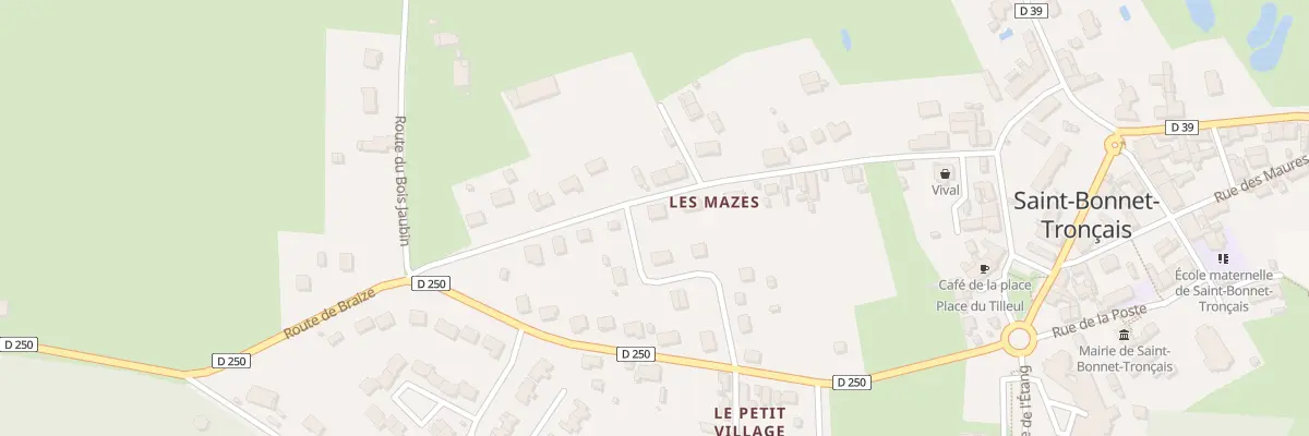 Plan du 25 Rue des Mazes à Saint-Bonnet-Tronçais