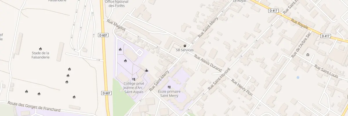 Plan du 1 Rue Magitot à Fontainebleau