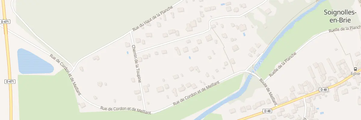 Plan du 65 Rue de la Planche à Soignolles-en-Brie