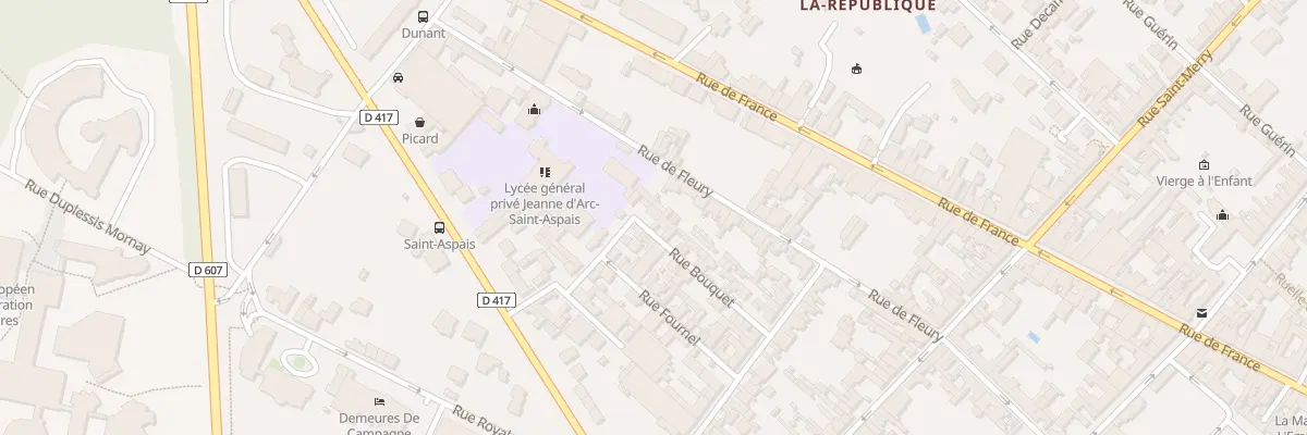 Plan du 16 Rue Bouquet à Fontainebleau