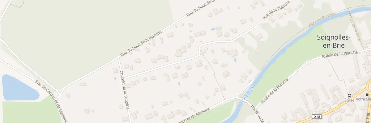 Plan du 59 Rue de la Planche à Soignolles-en-Brie