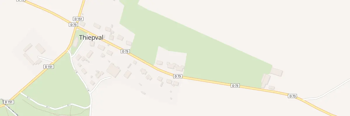 Plan du 25 Rte de Pozieres à Thiepval