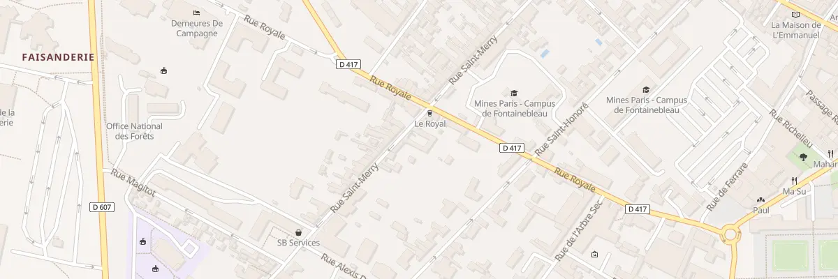 Plan du 22 Rue Saint-merry à Fontainebleau