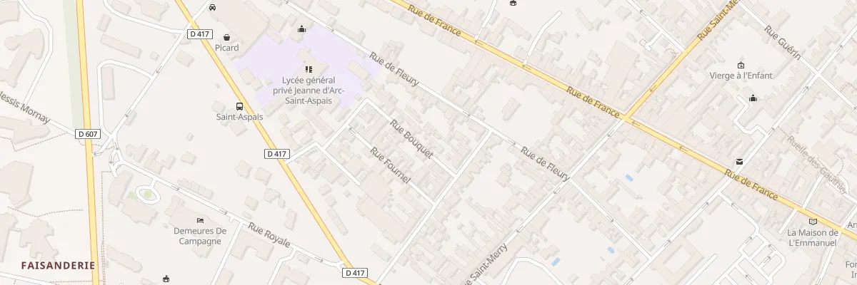 Plan du 4 Rue Bouquet à Fontainebleau