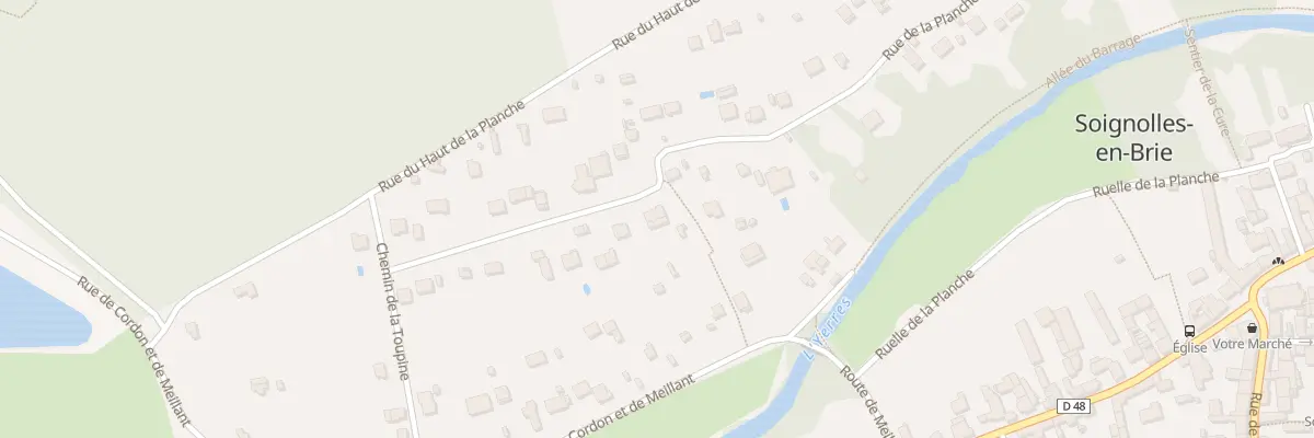 Plan du 55B Rue de la Planche à Soignolles-en-Brie