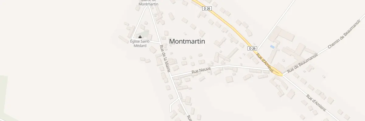 Plan du 1 Rue Neuve à Montmartin