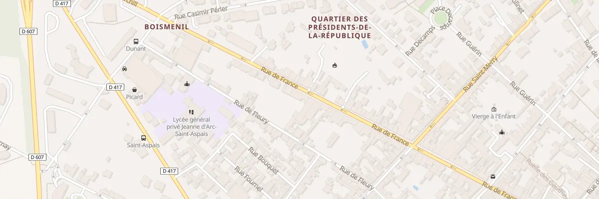 Plan du 99 Rue de France à Fontainebleau