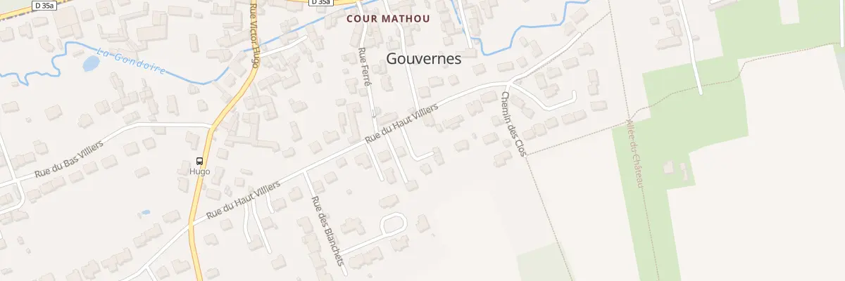 Plan du 7 Rue du Haut Villiers à Gouvernes