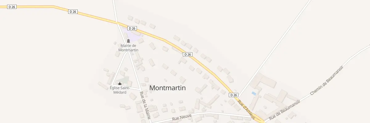 Plan du 12 Rue d’Amiens à Montmartin