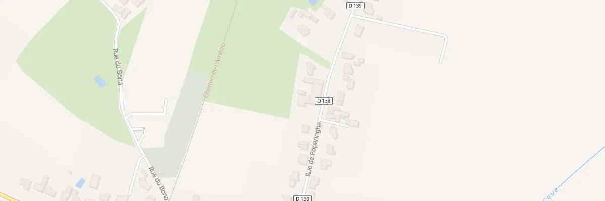Plan du 499 Rue de Poperinghe à Boeschepe