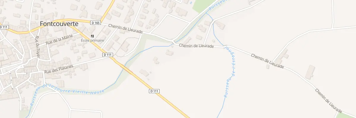 Plan de Aux Aspres à Fontcouverte