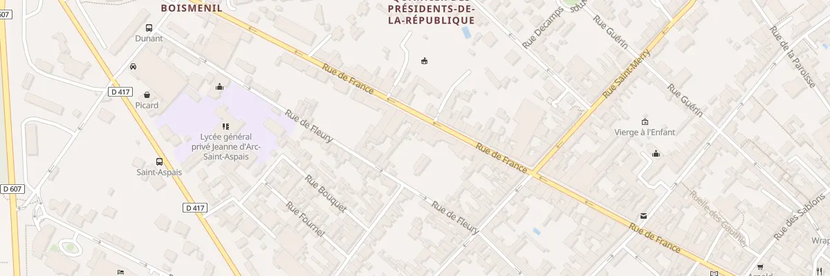 Plan du 89 Rue de France à Fontainebleau