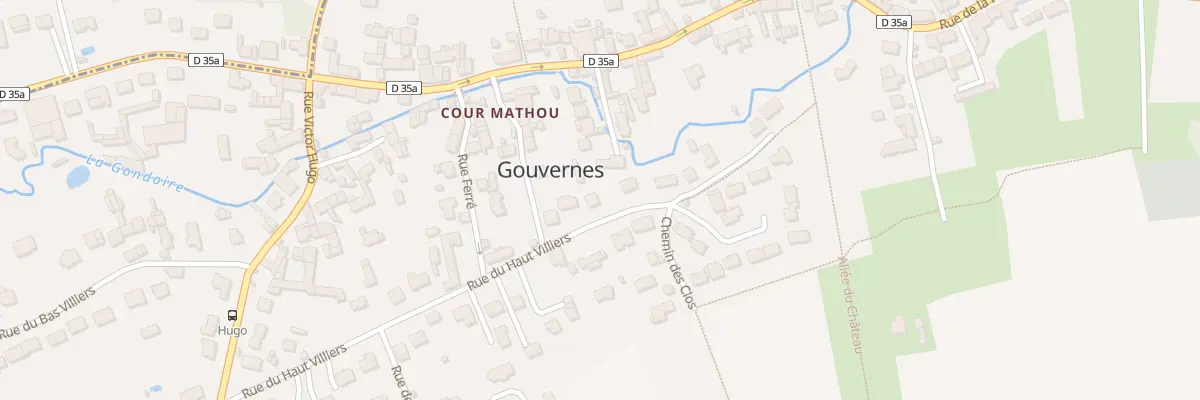 Plan du 6 Rue du Haut Villiers à Gouvernes