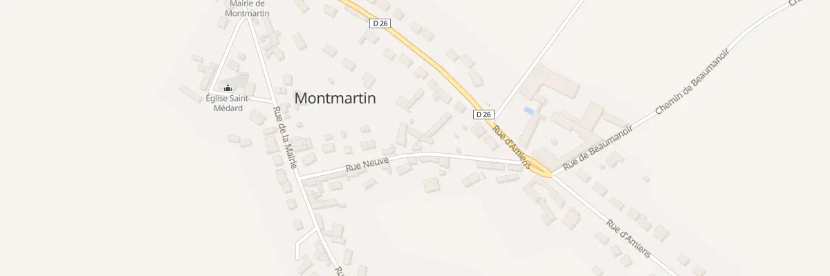 Plan du 13 Rue Neuve à Montmartin