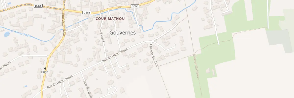 Plan du 1 Rue du Haut Villiers à Gouvernes